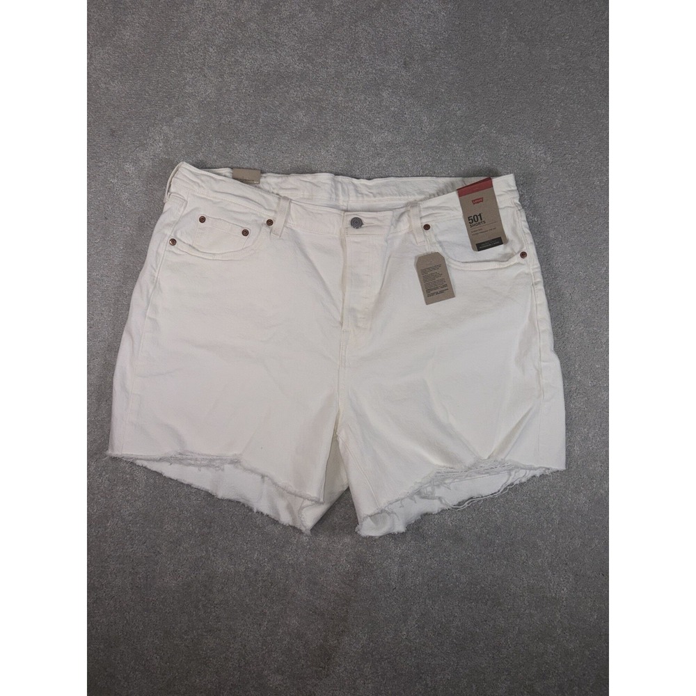 levis 501 shorts white button fly nwt 18w